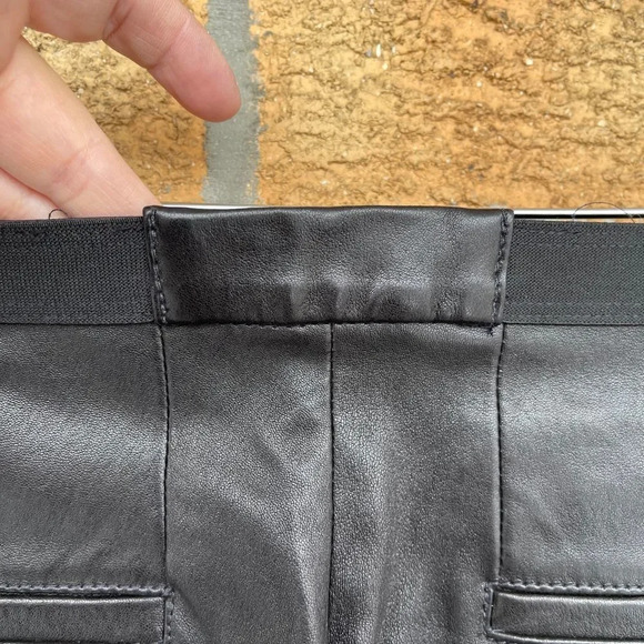 Helmut Lang stretch leather leggings 2 - Picture 9 of 11